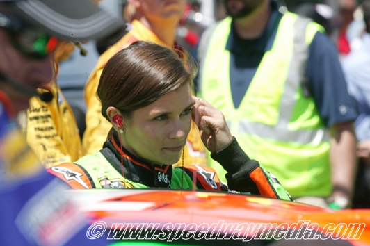 Danica putting in ear plugs before the race2.jpg