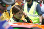Danica putting in ear plugs before the race2
