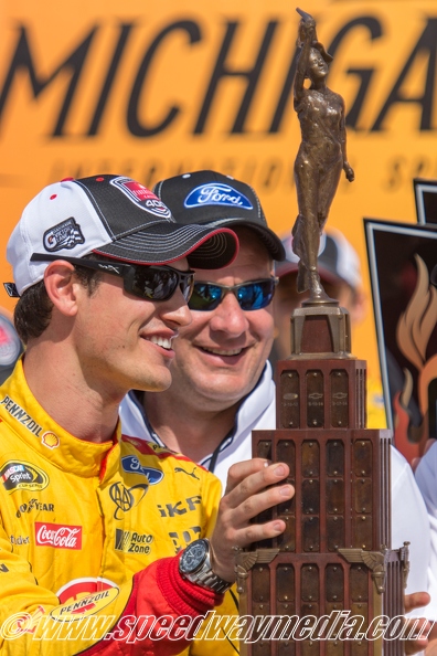 Joey Logano and Ford wins the Michigan Heritage Trophy