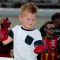 Kyle Larson and children pre-race