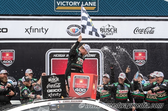 Victory lane and celebrations