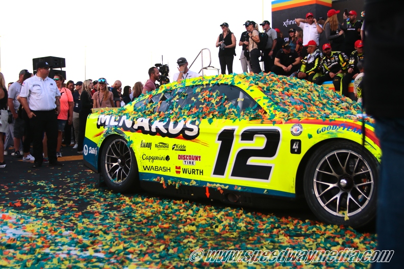 2023 Cup Series Champion - Ryan Blaney car victory lane.JPG
